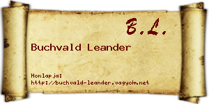 Buchvald Leander névjegykártya